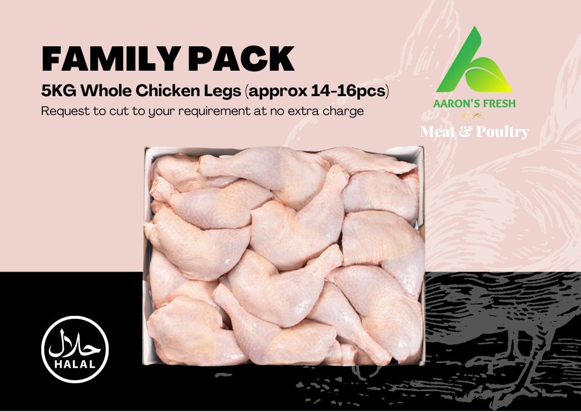Halal Chicken Leg Box 5kg Gross 5 C